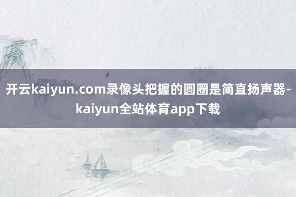 开云kaiyun.com录像头把握的圆圈是简直扬声器-kaiyun全站体育app下载