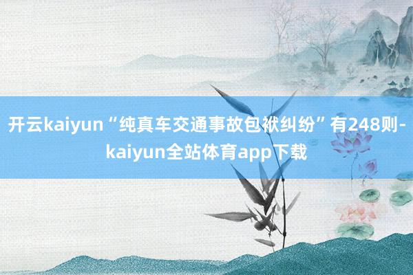 开云kaiyun“纯真车交通事故包袱纠纷”有248则-kaiyun全站体育app下载