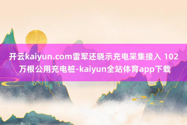 开云kaiyun.com雷军还晓示充电采集接入 102 万根公用充电桩-kaiyun全站体育app下载