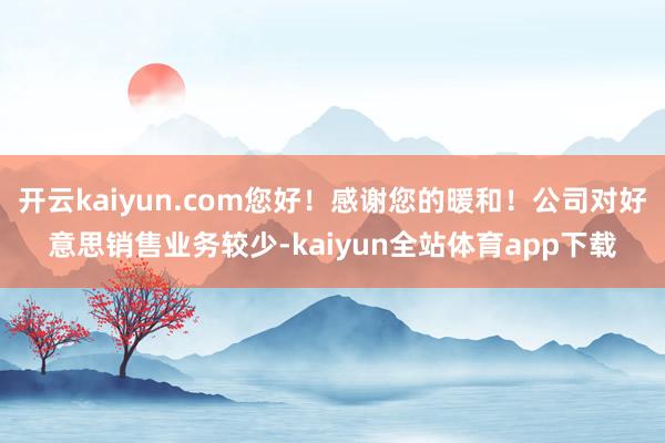 开云kaiyun.com您好！感谢您的暖和！公司对好意思销售业务较少-kaiyun全站体育app下载