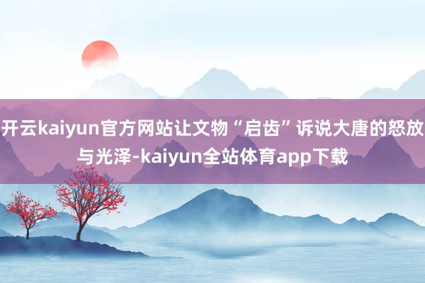 开云kaiyun官方网站让文物“启齿”诉说大唐的怒放与光泽-kaiyun全站体育app下载