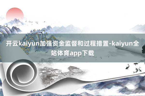 开云kaiyun加强资金监督和过程措置-kaiyun全站体育app下载